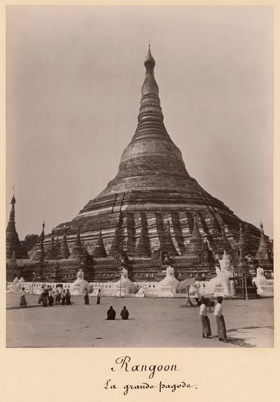 The Shwedagon Pagoda at Rangoon, Burma by English Photographer